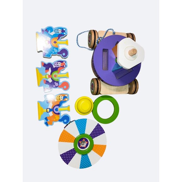 MELISSA & DOUG First Play Wooden Carousel Pull Toy - Picture 5 of 12